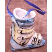 Елочная игрушка Горнолыжный ботинок гжель 5 см G0904
