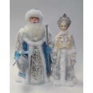 Набор Дед Мороз и Снегурочка из ткани №16