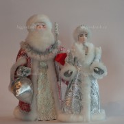 Набор Дед Мороз и Снегурочка из ткани №19