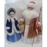 Набор Дед Мороз и Снегурочка из ткани №52